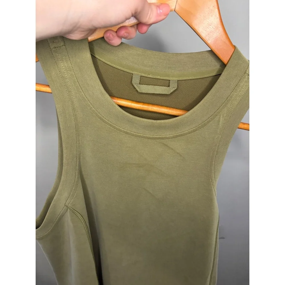 Lululemon Softstreme Back In Action Tank Dress Olive Green Athleisure Minimal‎ 6